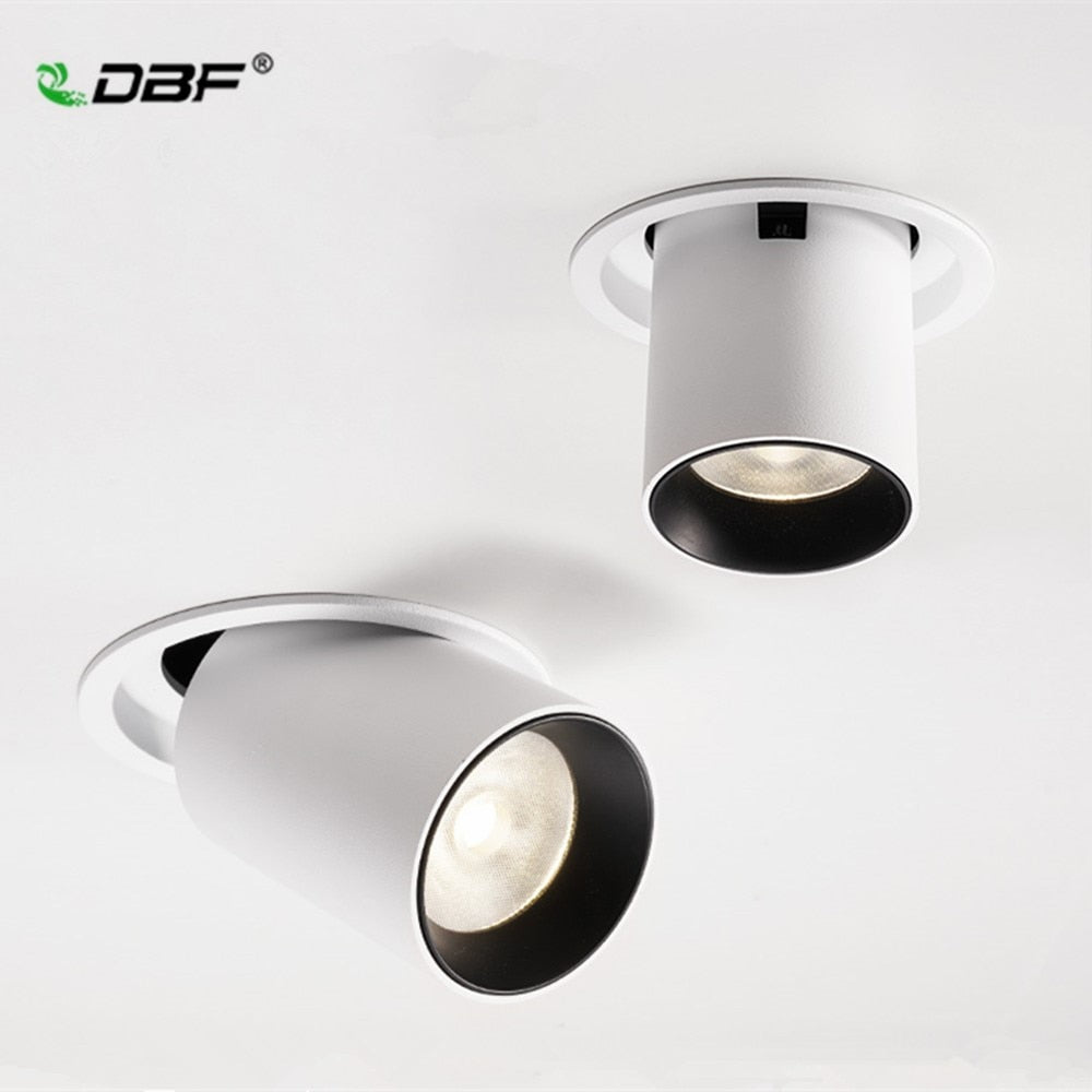 LED Downlight 12W 7W 360 Degree Rotatable Spot led light Recessed Round LED Ceiling Lamp 220V 110V Foldable LED Spot Lighting
