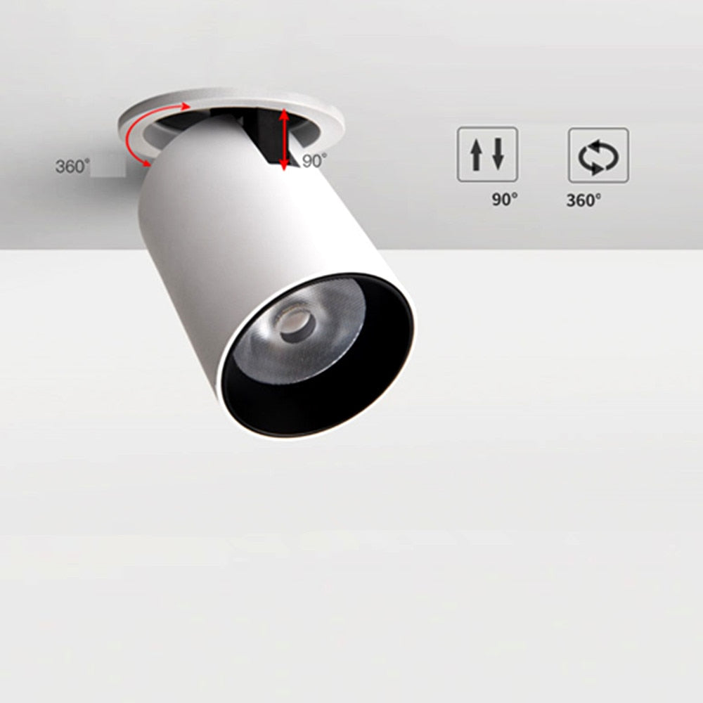 LED Downlight 12W 7W 360 Degree Rotatable Spot led light Recessed Round LED Ceiling Lamp 220V 110V Foldable LED Spot Lighting