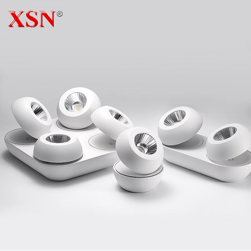 High Quality Super Bright Surface Mounted LED Dimmable Downlights 10W 15W 20W 30W 40W 60W AC85-265V COB Ceiling Lamp Spot Lights