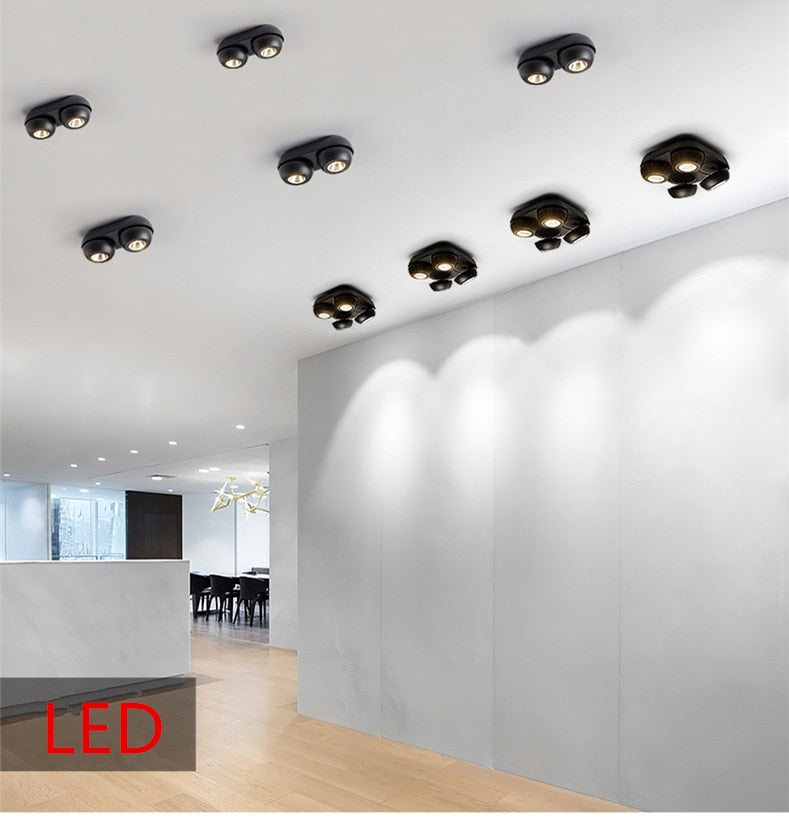 High Quality Super Bright Surface Mounted LED Dimmable Downlights 10W 15W 20W 30W 40W 60W AC85-265V COB Ceiling Lamp Spot Lights