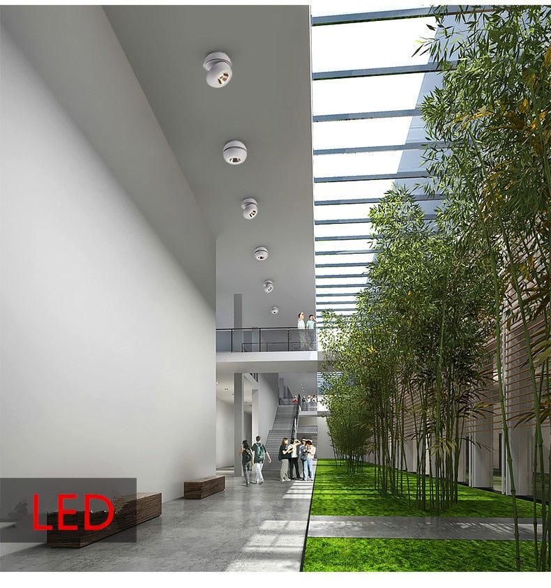 High Quality Super Bright Surface Mounted LED Dimmable Downlights 10W 15W 20W 30W 40W 60W AC85-265V COB Ceiling Lamp Spot Lights