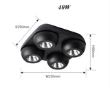 High Quality Super Bright Surface Mounted LED Dimmable Downlights 10W 15W 20W 30W 40W 60W AC85-265V COB Ceiling Lamp Spot Lights