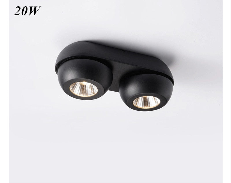 High Quality Super Bright Surface Mounted LED Dimmable Downlights 10W 15W 20W 30W 40W 60W AC85-265V COB Ceiling Lamp Spot Lights