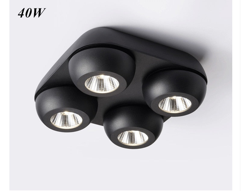 High Quality Super Bright Surface Mounted LED Dimmable Downlights 10W 15W 20W 30W 40W 60W AC85-265V COB Ceiling Lamp Spot Lights