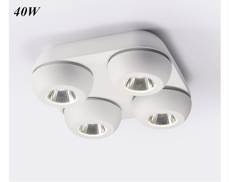 High Quality Super Bright Surface Mounted LED Dimmable Downlights 10W 15W 20W 30W 40W 60W AC85-265V COB Ceiling Lamp Spot Lights