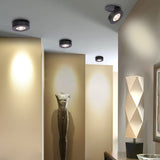 Dimmable COB LED Downlights Surface Mounted LED Ceiling Lamps 7W/10W/15W Foldable Indoor Background Spot lights