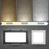 1Pcs square double-head downlight embedded LED ultra-thin hole light ceiling grille bold light 12W 18W 24W 36W