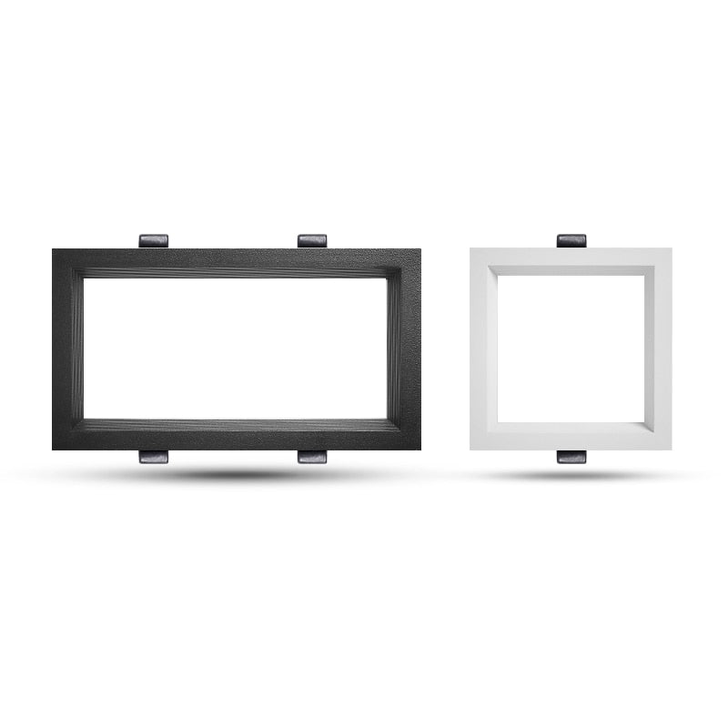 1Pcs square double-head downlight embedded LED ultra-thin hole light ceiling grille bold light 12W 18W 24W 36W