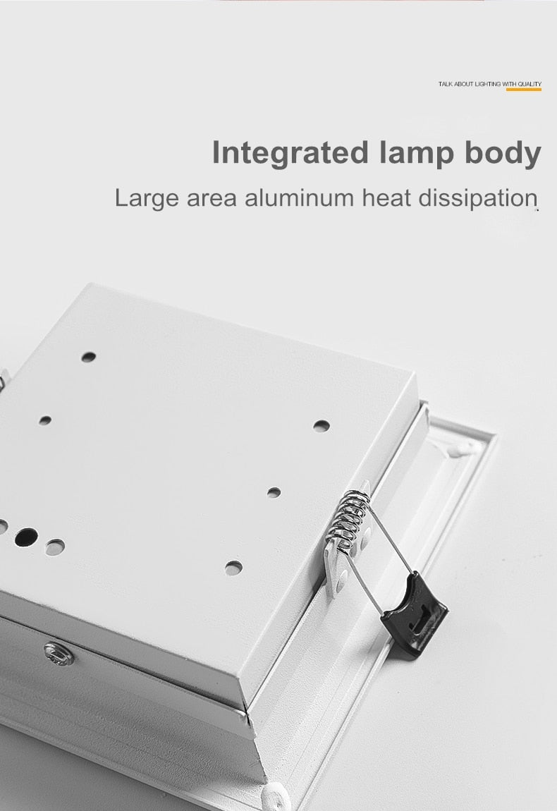 1Pcs square double-head downlight embedded LED ultra-thin hole light ceiling grille bold light 12W 18W 24W 36W