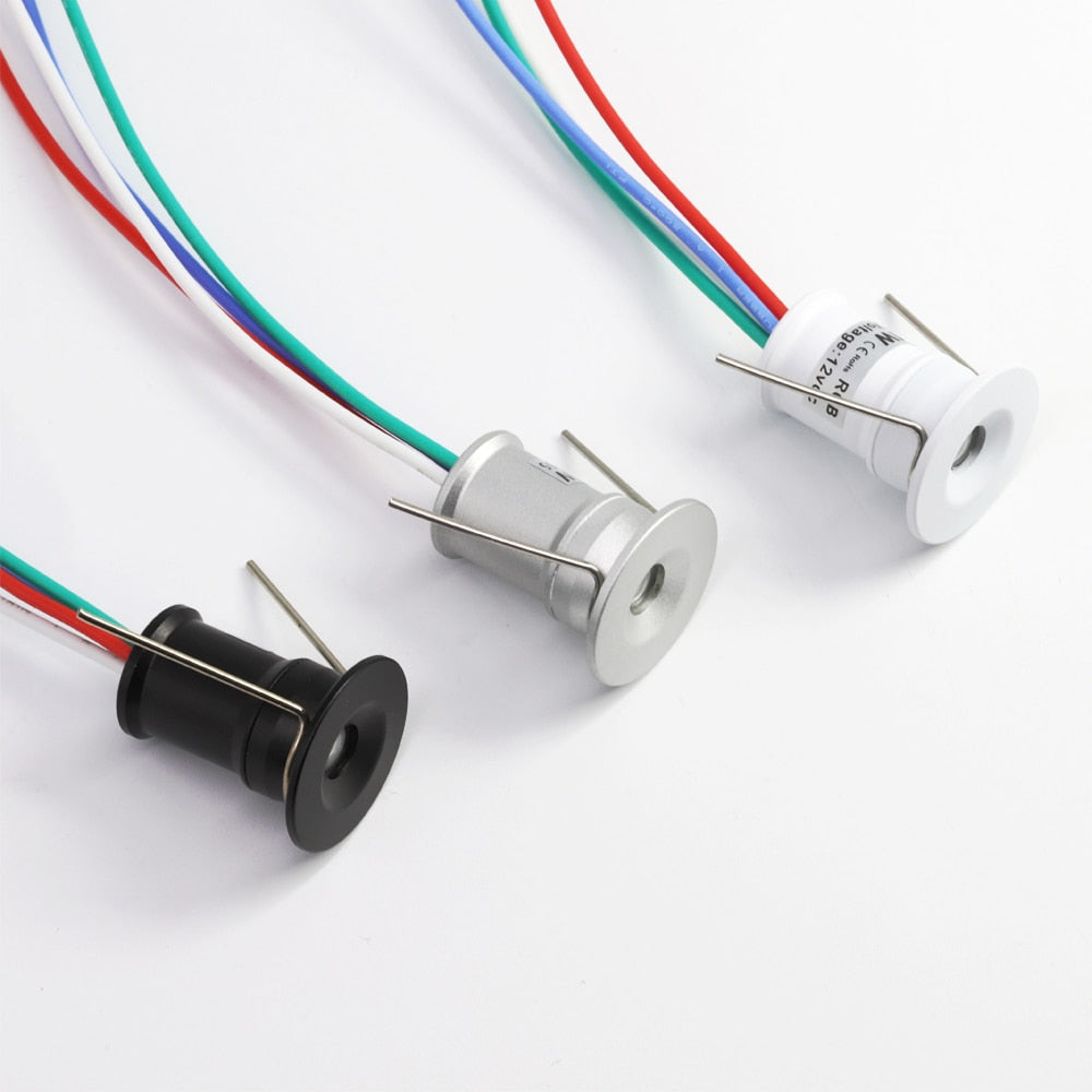 LED Downlight Recessed Ceiling Spotlight KTV Bar Party Stage Light RGB Spot Light 1W DC12V Corridor Cabinet Stair Light