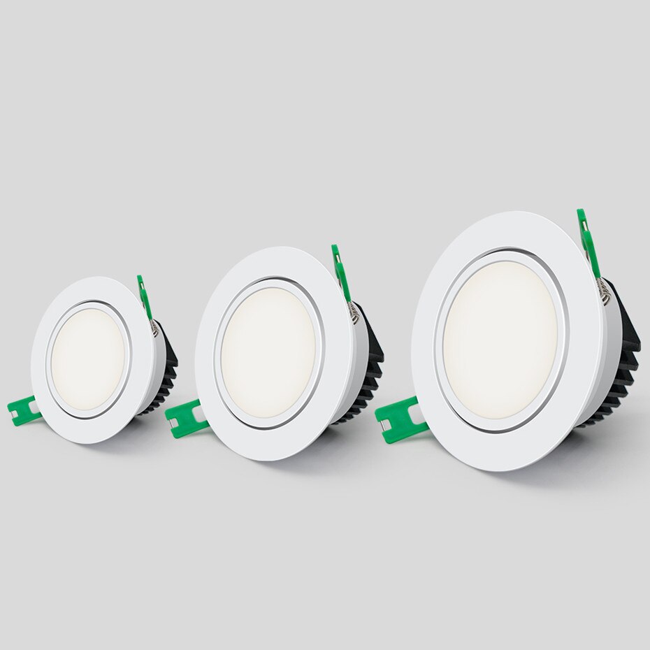 Lights Recessed Led Downlight Dimmable Spot Led Ceiling Lamp Aluminum Round Led Light 5W 7W 10W AC110V 220V For Living Room Lamp