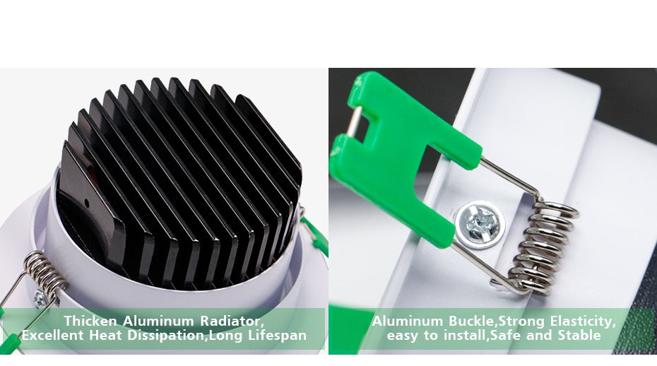 Lights Recessed Led Downlight Dimmable Spot Led Ceiling Lamp Aluminum Round Led Light 5W 7W 10W AC110V 220V For Living Room Lamp