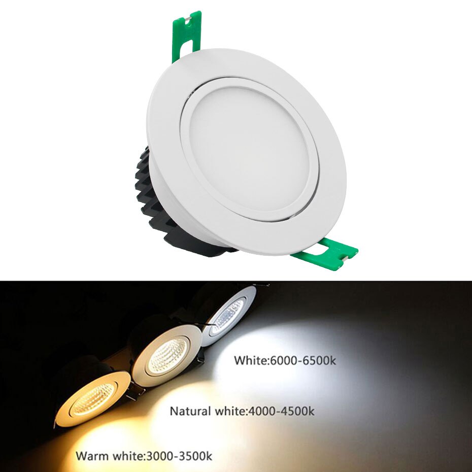 Lights Recessed Led Downlight Dimmable Spot Led Ceiling Lamp Aluminum Round Led Light 5W 7W 10W AC110V 220V For Living Room Lamp