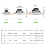 DBF Not Dimmable LED Recessed Downlight High Bright SMD 5730 3000K/4000K/6000K Ceiling Spot Lamp with 220V Driver Home Decor