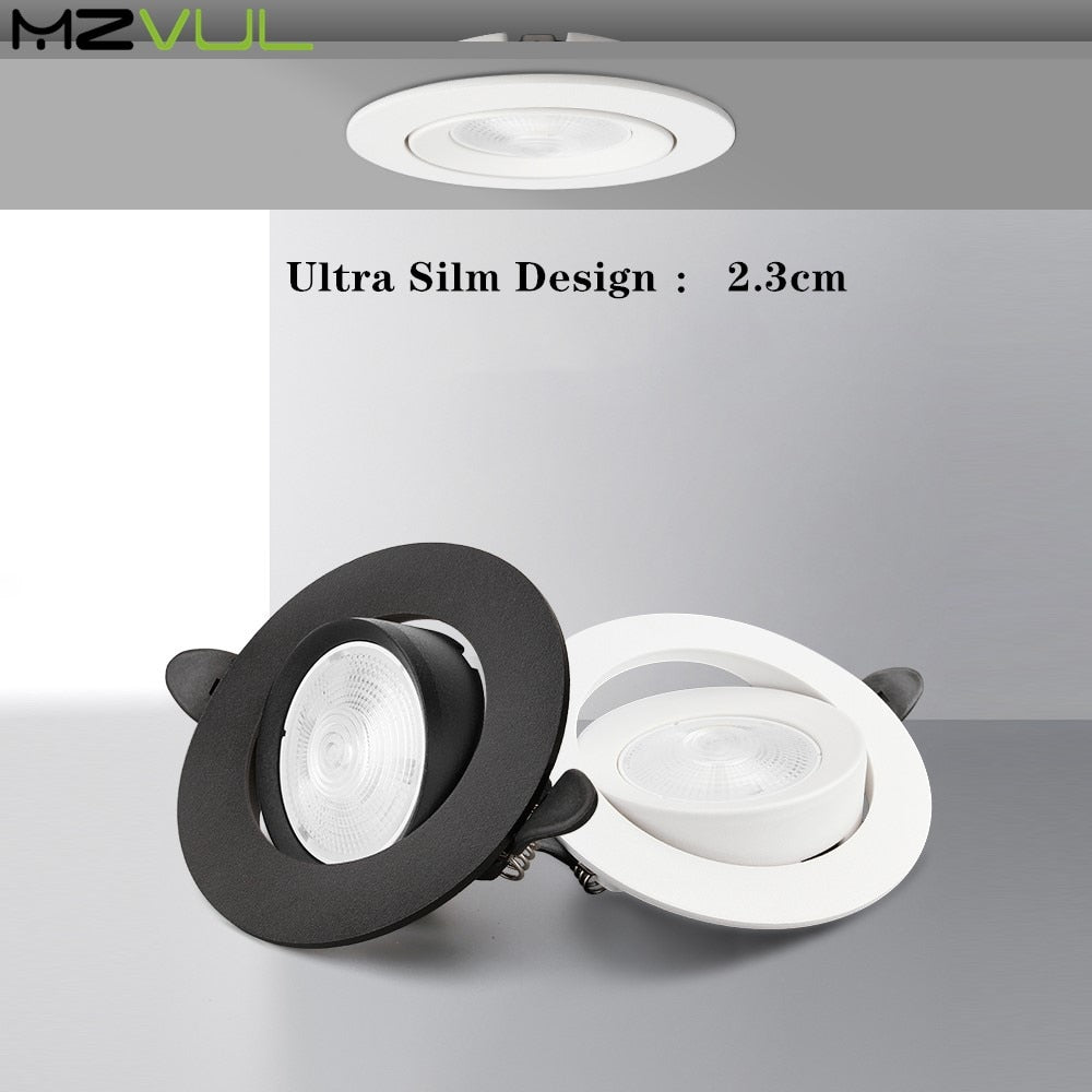 Ultra Thin LED Downlight 5W 10W 12W Recessed Round LED Ceiling Lamp 220V 110V LED Spot Lighting Bedroom Kitchen Indoor Lighting