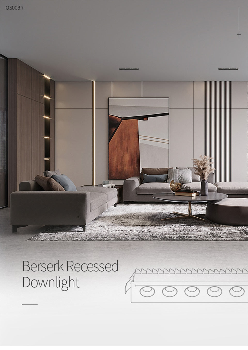 Aisilan led Grille Anti-glare Spot Light embedded downlight line lights Rectangle Ceiling Lamp 24W office Home Shop Decor