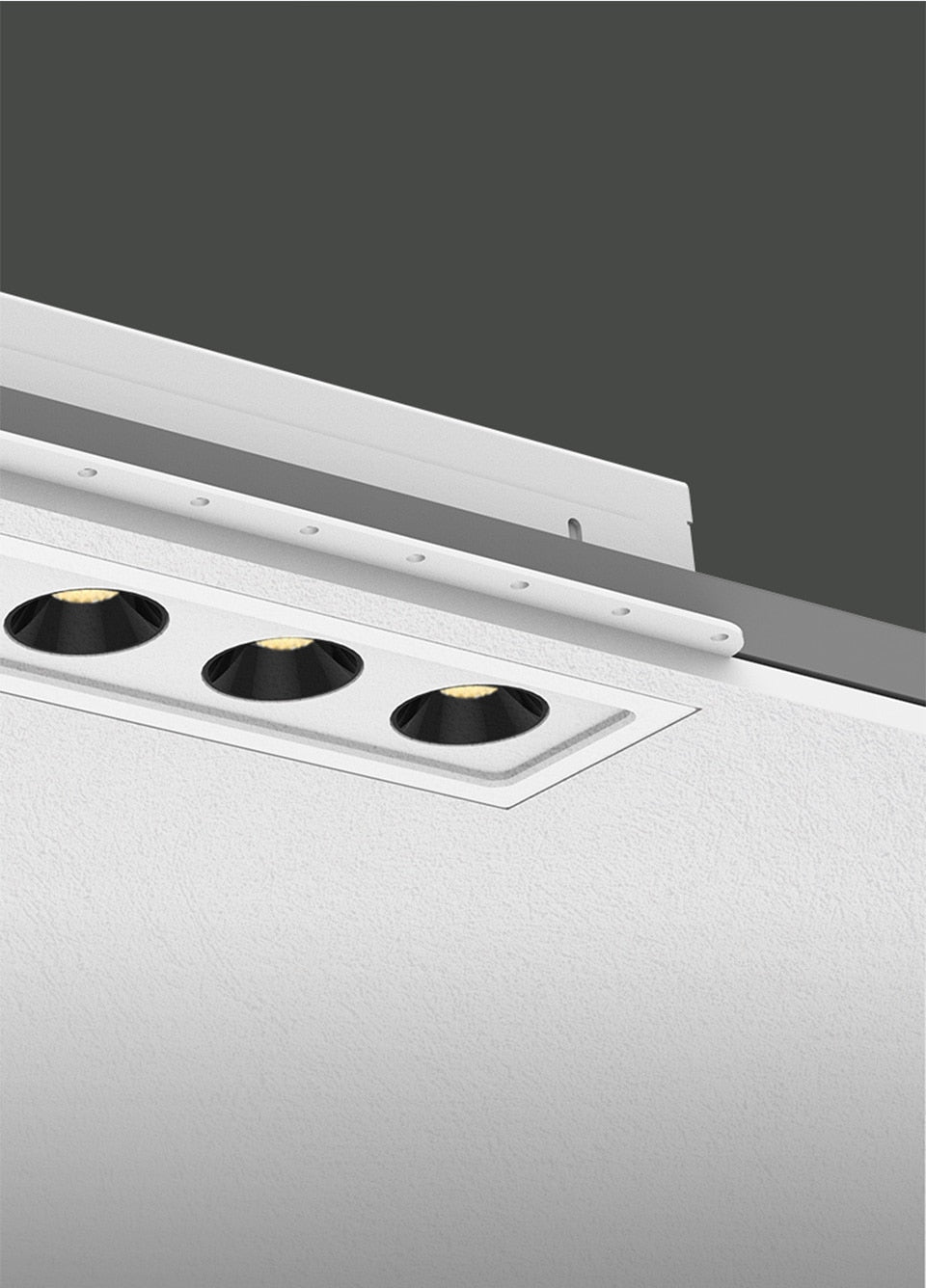 Aisilan led Grille Anti-glare Spot Light embedded downlight line lights Rectangle Ceiling Lamp 24W office Home Shop Decor