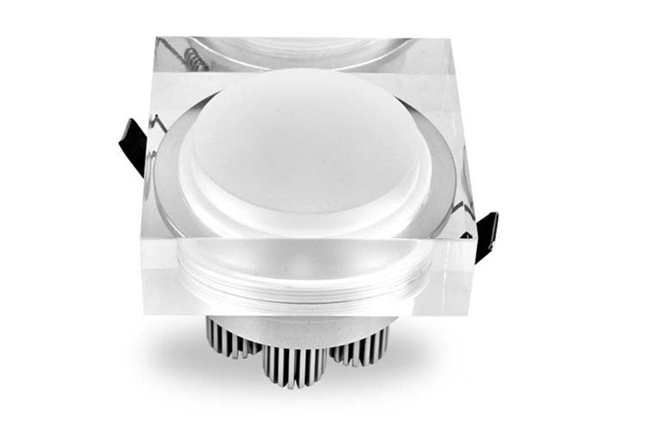 Crystal LED downlight 5W 10W 12W Dimmable led spot light AC220V 110V led recessed ceiling lamp For home illumination