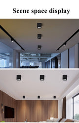 Square Surface Mounted Dimmable COB LED Downlights 7W 9W 12W 15W 20W LED Ceiling Lamp Spot Lights AC85 ~ 265V indoor lighting