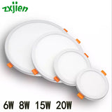 High Quality LED Panel Light Ultra Thin Recessed Downlights 6W 8W 15W 20W 220V Round Square Ceiling Lamp Warm/Cool White