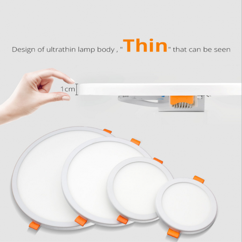 High Quality LED Panel Light Ultra Thin Recessed Downlights 6W 8W 15W 20W 220V Round Square Ceiling Lamp Warm/Cool White