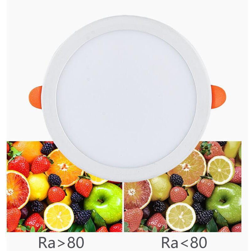 High Quality LED Panel Light Ultra Thin Recessed Downlights 6W 8W 15W 20W 220V Round Square Ceiling Lamp Warm/Cool White