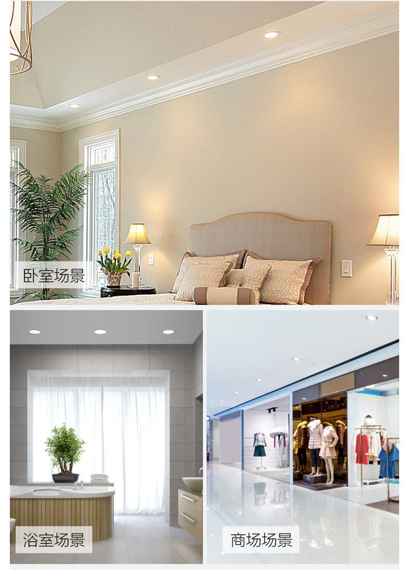High Quality LED Panel Light Ultra Thin Recessed Downlights 6W 8W 15W 20W 220V Round Square Ceiling Lamp Warm/Cool White