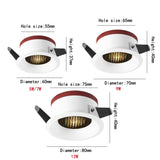 Dimmable  Anti Glare Spot light 110v 220v 5W 7W 9W 12W ceiling lamp Recessed led light LED Downlight for living room aisle light