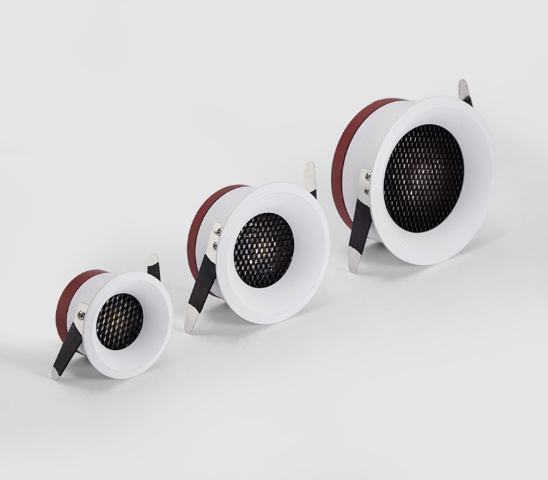 Dimmable  Anti Glare Spot light 110v 220v 5W 7W 9W 12W ceiling lamp Recessed led light LED Downlight for living room aisle light