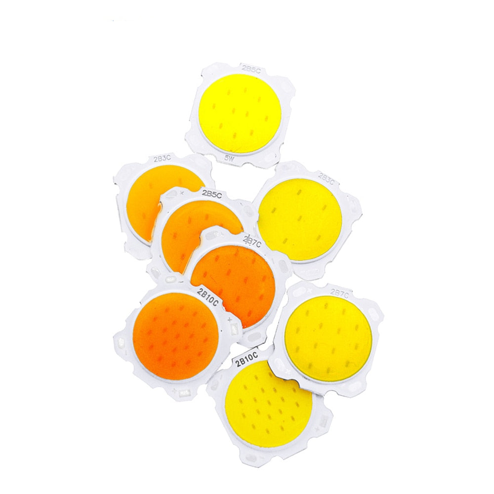 LED Chip 5w 7w 9w 5pcs/lot 2820 COB Surface Light Source SMD For LED Blub 20-28MM SpotLight Downlight Light On Board Lamp