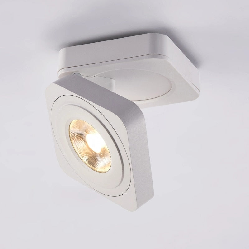Folding COB LED Downlights 7W 10W 12W 15W Surface Mounted Led Ceiling Lamps Spot Light 360 Degree Rotation Downlights