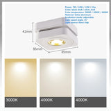 Folding COB LED Downlights 7W 10W 12W 15W Surface Mounted Led Ceiling Lamps Spot Light 360 Degree Rotation Downlights