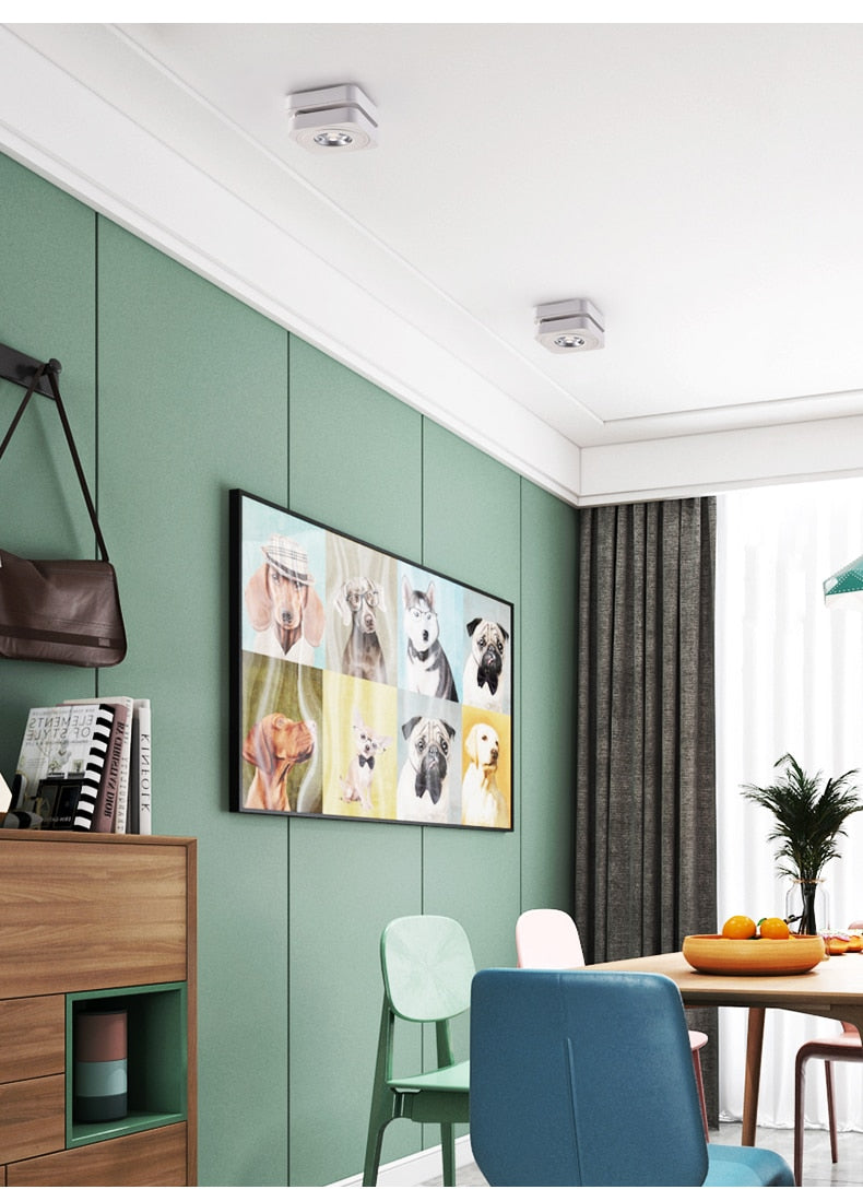 Folding COB LED Downlights 7W 10W 12W 15W Surface Mounted Led Ceiling Lamps Spot Light 360 Degree Rotation Downlights