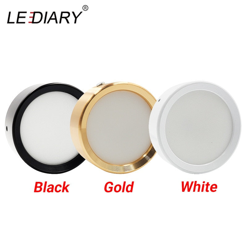 LEDIARY 220V LED Spot Downlights Ceiling Surface Mounted Lamp 5W 7W 10W 3000K 4000K 6000K Living Room Book Rack Lighting