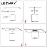 LEDIARY 220V LED Spot Downlights Ceiling Surface Mounted Lamp 5W 7W 10W 3000K 4000K 6000K Living Room Book Rack Lighting