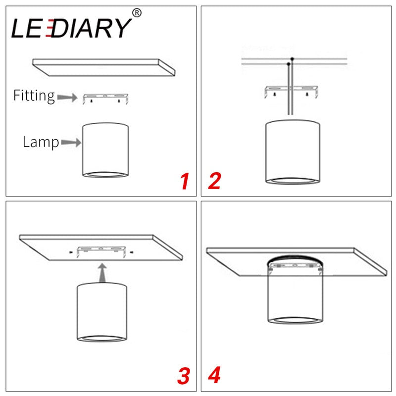 LEDIARY 220V LED Spot Downlights Ceiling Surface Mounted Lamp 5W 7W 10W 3000K 4000K 6000K Living Room Book Rack Lighting