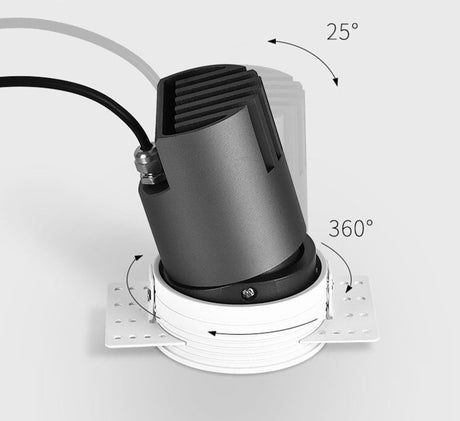 Modern LED recessed downlight frameless built-in spot lamp for living room corridor bedroom cutout size 78mm dimmable spot light