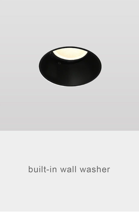 Modern LED recessed downlight frameless built-in spot lamp for living room corridor bedroom cutout size 78mm dimmable spot light