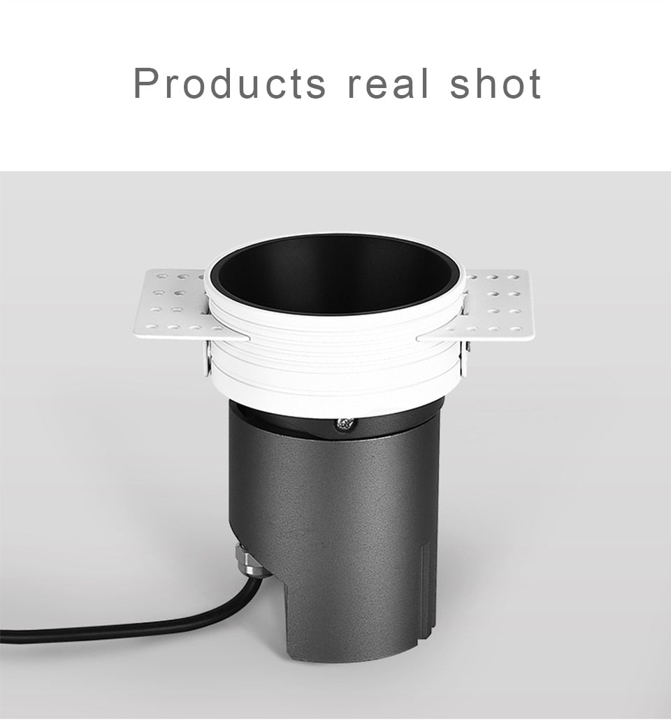 Modern LED recessed downlight frameless built-in spot lamp for living room corridor bedroom cutout size 78mm dimmable spot light