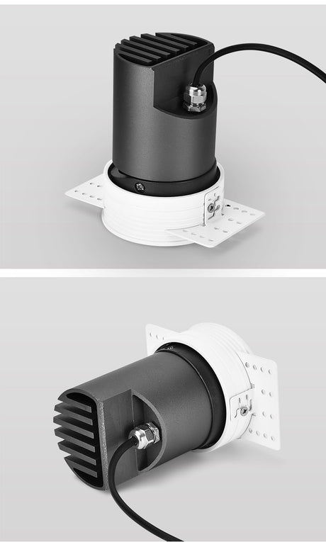 Modern LED recessed downlight frameless built-in spot lamp for living room corridor bedroom cutout size 78mm dimmable spot light