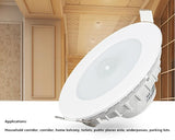 LED Recessed Ceiling Light 6W/9W/12W  no flicker PIR Motion Sensor LED Downlight light  AC 200-240V