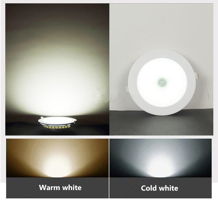LED Recessed Ceiling Light 6W/9W/12W  no flicker PIR Motion Sensor LED Downlight light  AC 200-240V
