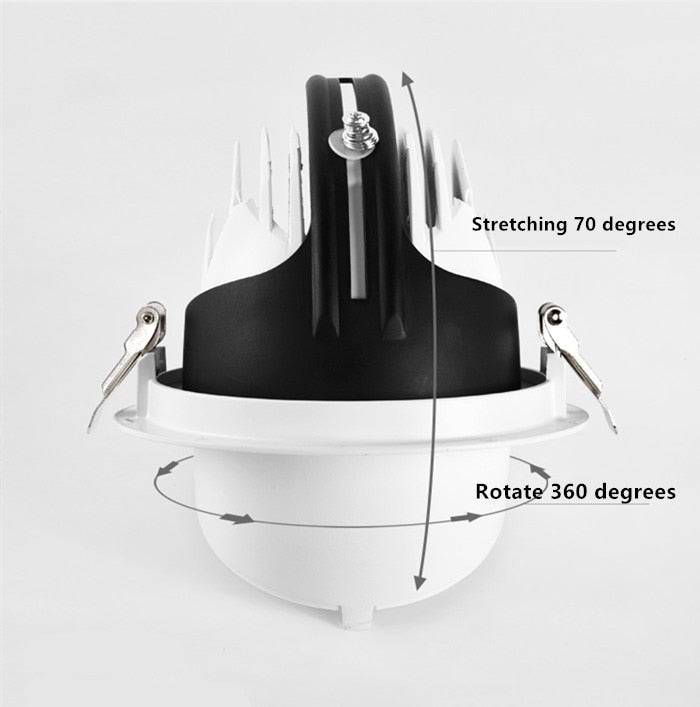 LED trunk light COB LED gimbal light 10W 15W 30W Warm White Cold White COB LED gimble lamp rotatable led downlight Adjustable