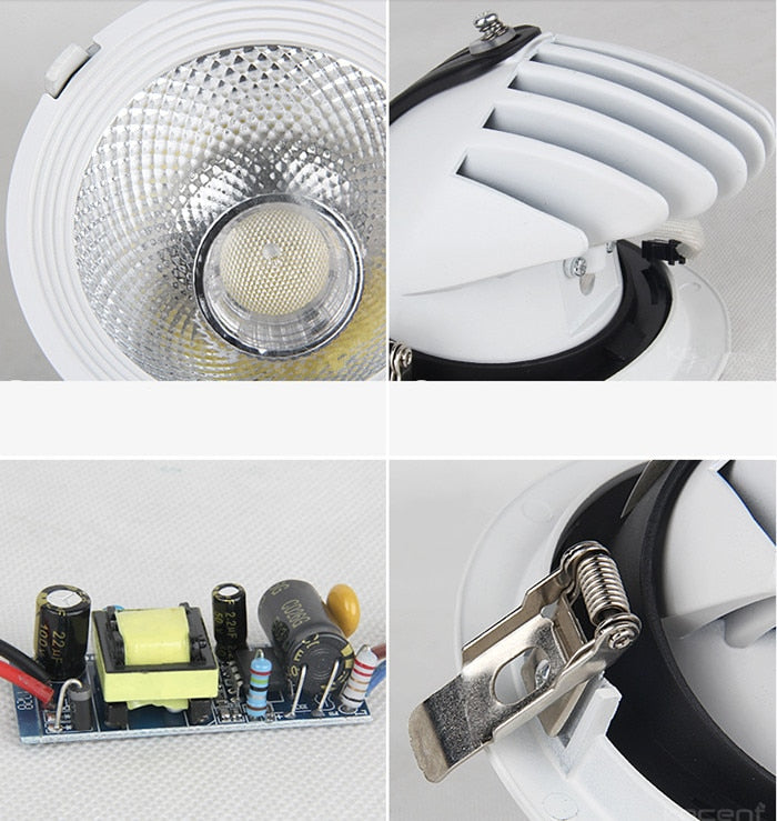 LED trunk light COB LED gimbal light 10W 15W 30W Warm White Cold White COB LED gimble lamp rotatable led downlight Adjustable