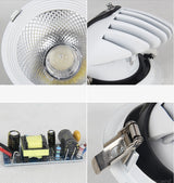 LED trunk light COB LED gimbal light 10W 15W 30W Warm White Cold White COB LED gimble lamp rotatable led downlight Adjustable