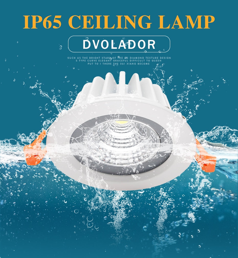 IP65 Waterproof Led Downlight Recessed Ceiling Downlight COB Led Spot Lamp For Bathroom Living Room Toilet Balcony Lighting