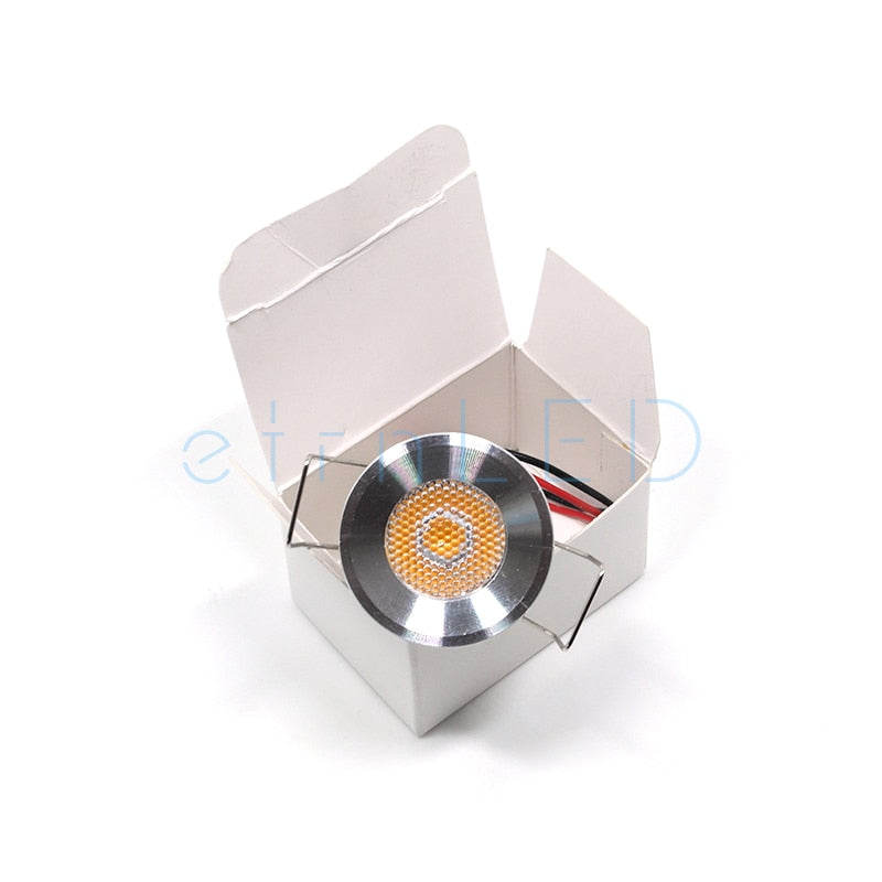 etrnLED 12V Led Spotlights Mini Down Light 1W Indoor Recessed Ceiling Spots Lamp for Home Showcase Cabinet Small Dimmable Focus