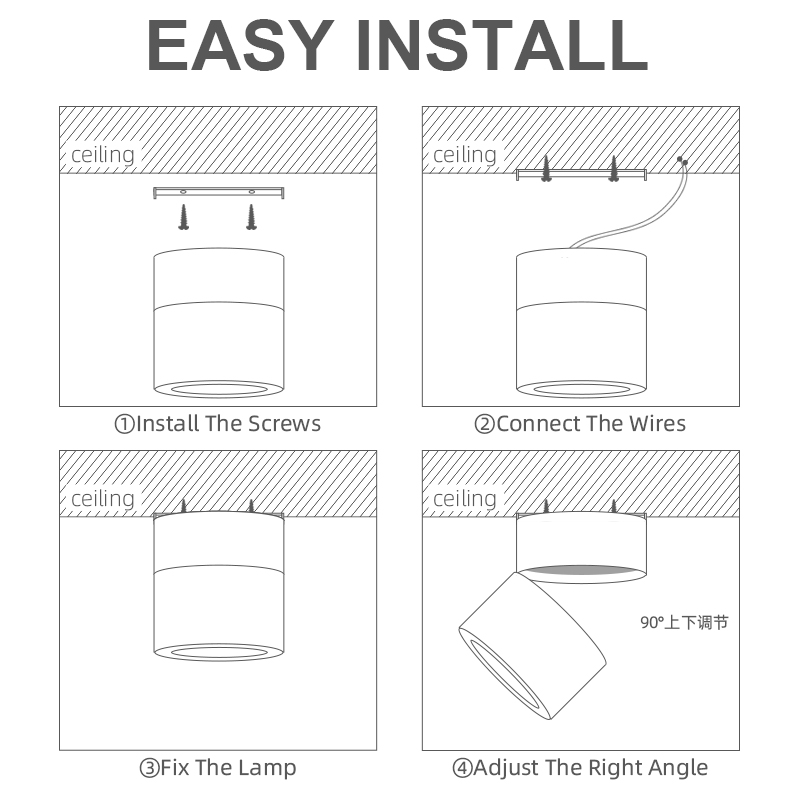 Adjustable LED Spotlights 7W 10W 15W Led Spot Light Lamp Ceiling Spots Track Lights Lighting Spotlight for Home Kitchen Bedroom