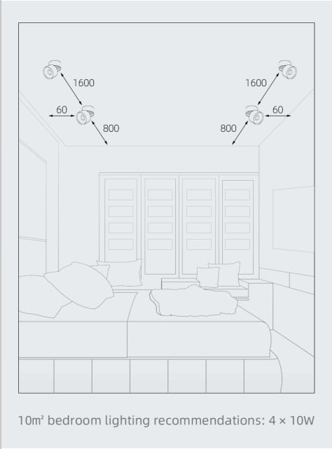 Adjustable LED Spotlights 7W 10W 15W Led Spot Light Lamp Ceiling Spots Track Lights Lighting Spotlight for Home Kitchen Bedroom