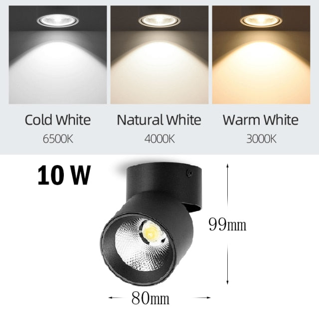 Adjustable LED Spotlights 7W 10W 15W Led Spot Light Lamp Ceiling Spots Track Lights Lighting Spotlight for Home Kitchen Bedroom